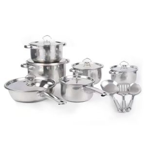 Stainless Steel Cookware and Utensil Set